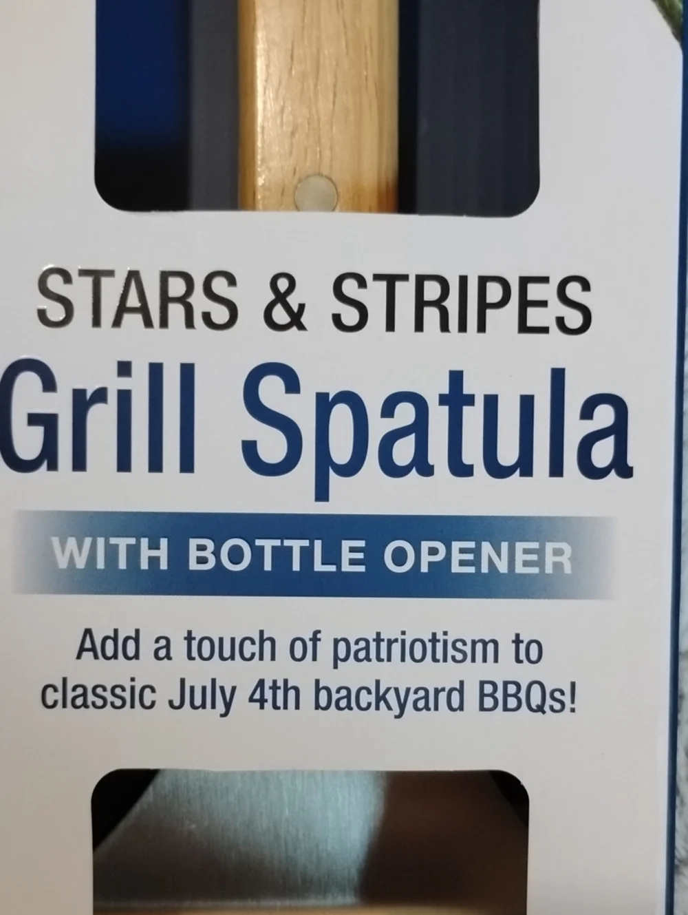Tailgating? Stars & Stripes Grill Spatula with Bottle Opener Patriotic